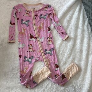 Birdie bean 18-24 horse zippie Pink